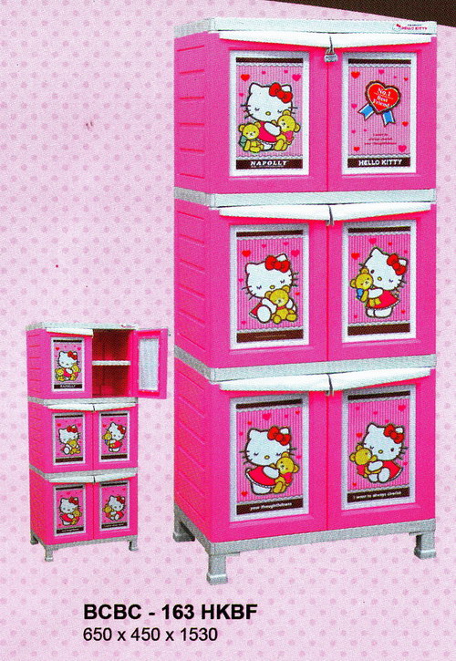 lemari plastik, hello kitty lemari plastik, napolly hello kitty